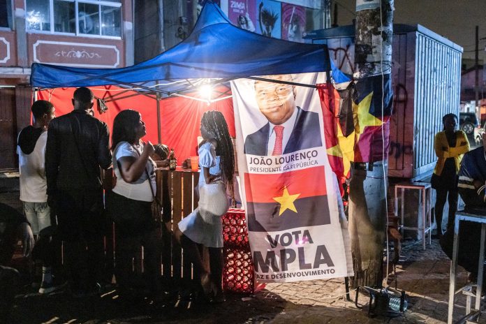 A Peoples Movement for the Liberation of Angola (MPLA) street party in Luanda
