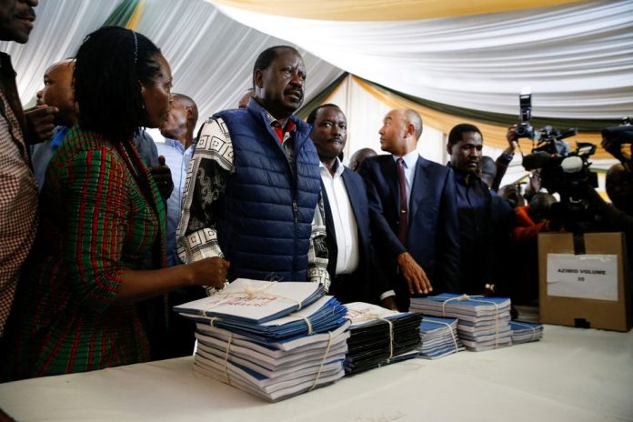 Kenya's opposition leader and presidential candidate Raila Odinga, of the Azimio La Umoja