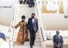 Hakainde and Mutinta Hichilema arrive in Lusaka